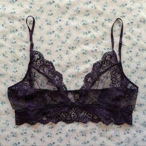 Only Hearts So Fine lace bralette M purple